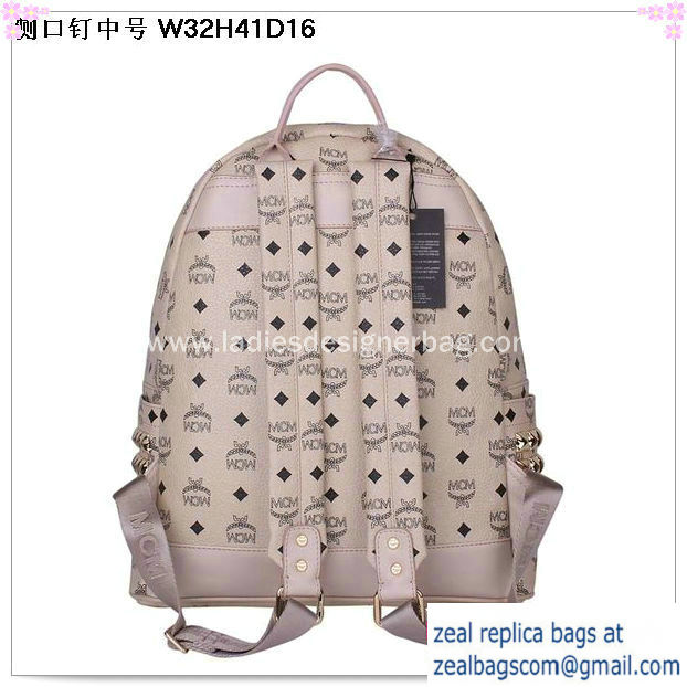 High Quality Replica MCM Medium Stark Backpack MC2446 Beige - Click Image to Close